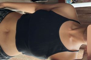 Black Crop Tank Top