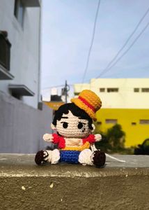 Handmade Crochet Monkey D. Luffy Figure