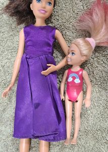 Barbie Doll Set with Purple Dress