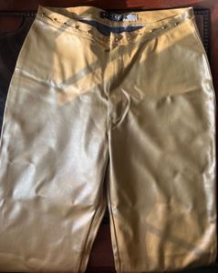 vintage Y2K gold leather pants