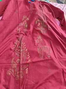 Men's Maroon Kurta