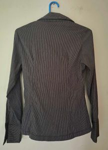 Y2K Cinched Pinstripe Shirt