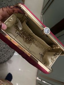 Lavie Red Shiny clutch