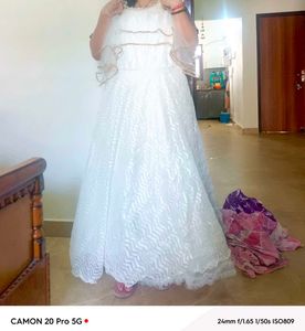 Elegant White Ethnic Gown