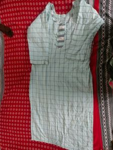 cyan kurta for daily college styling