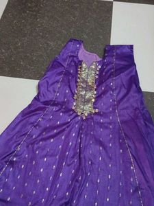 Purple Embellished Lehenga Choli Set