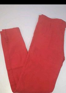 Vibrant Red Ethnic Pants