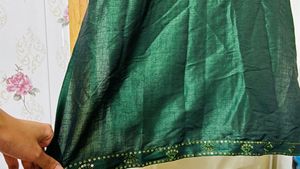 Golden Sequins Green kurta with Palazzo