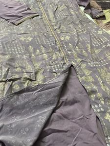 Elegant Lavender Kurta with Gold Print