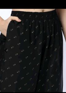 Stylish Black Printed Kurta Pure cotton