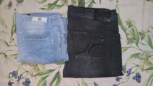 BLACK JEANS + BLUE JEAANS - PACK OF 2