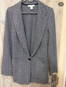 Stylish Plaid Blazer Jacket