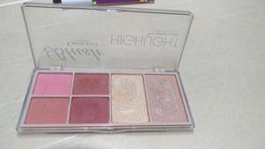 combo for neha (1) BLUSH + HIGH LIGHTER (2) LIPSTICK (3) EYE LINER