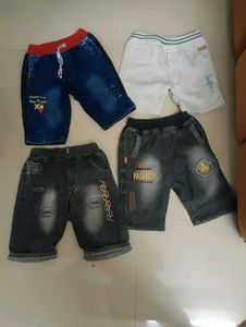 Kids Denim Shorts Set - 4 Pairs