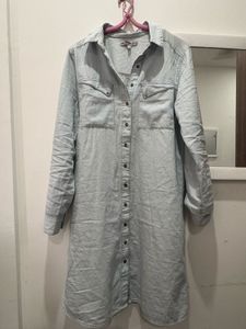 Light Blue Denim Shirt Dress