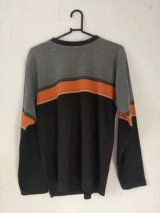 Black And Grey Long Sleeve Sweatshirt