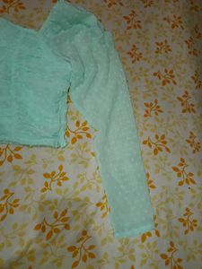 Stylish Mint Puff Sleeve Top
