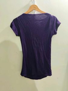 Stylish Purple Short Sleeve Top