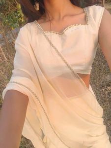 Fishcut ruffel lehenga saree