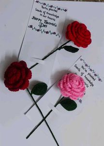 Crocheted Rose Sticks Gifts