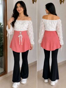 Off-Shoulder Top & Flared trousers set