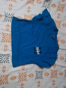 Blue Graphic Print Sweat Suit Set