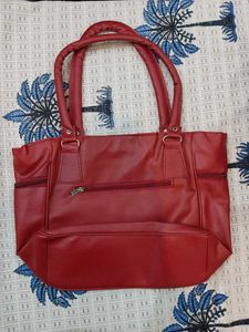 Stylish Red Quilted Handbag