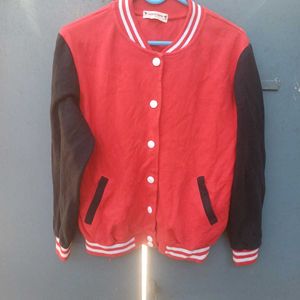 ❤️🍓red Varsity Jacket