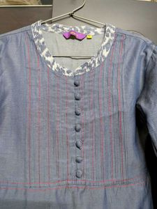 Stylish Blue Cotton Kurta