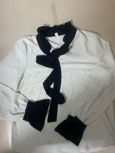 Chic Black and White Blouse