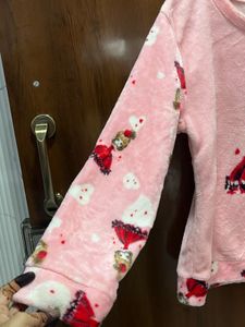 Cute Pink Plush Top and bottom