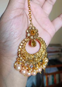 Golden Medium Size Mangtika For Party