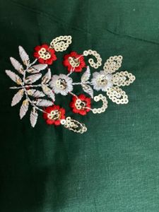 Embroidered Salwar Kameez Fabric With Scalping