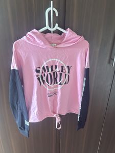 Pink Smiley World Hoodie