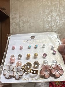 12 peice anti tarnish earring set