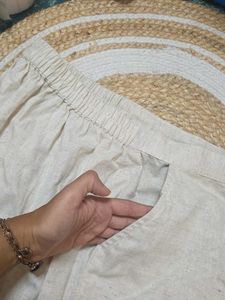 Comfortable Beige Palazzo Pants