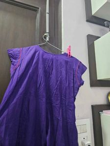 Purple Embroidered Kurta