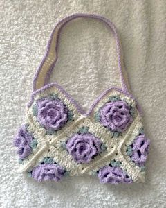 Crochet Rose Bag