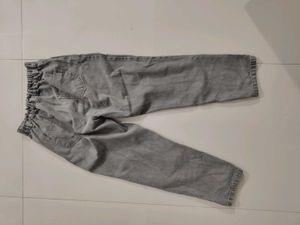 Grey Ripped Mom Jeans