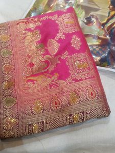 Beautiful Pink Silk Saree
