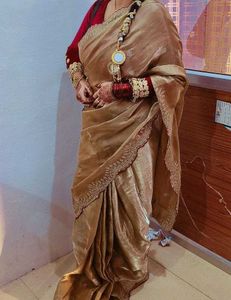 Elegant Ready To Wear Saree with Velvet Blouse