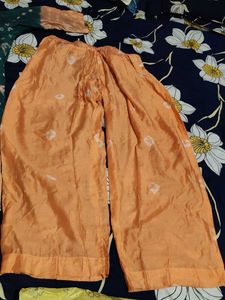 New bandhani Teal and Peach Kurta Set