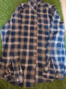 Men's Blue Plaid Flannel Shirt