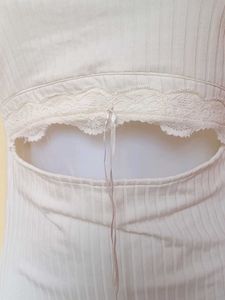 price dropped! White Lace Trim Cut-Out Mini Dress