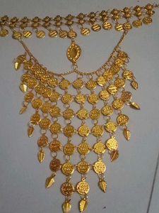 Arabic Gold Coin Face Veil Mask