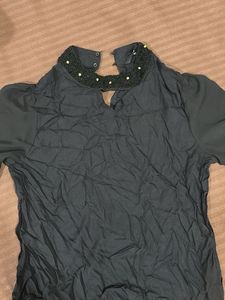 Elegant Beaded Neckline Top