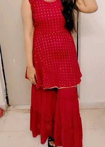 Magenta Sharara Set