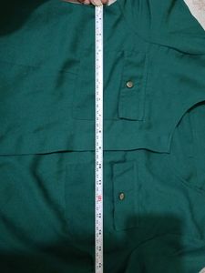 Green Colour Shirt Pattern Top