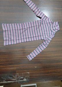 Striped Turtleneck Top