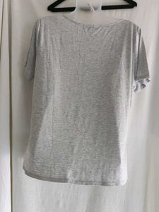 Gray Knot Front T-Shirt